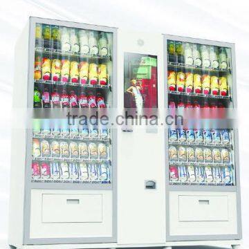 Mini mart vending kiosk selling snack drink beer milk yoghourt milk soy bilk dispenser kiosk in shopping mall