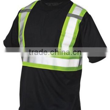 Hi Vis Workwear Black Micro Mesh Safety T Shirt