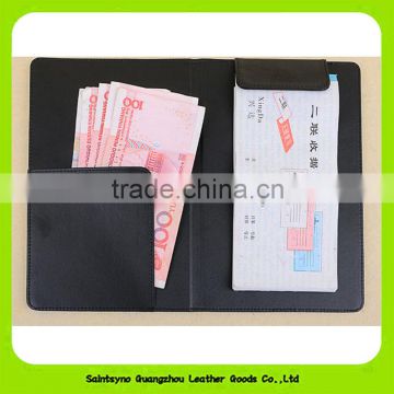 16040 PU leather restaurant bill holder, waiter money clip, magnetic check book folder leather cashier clip