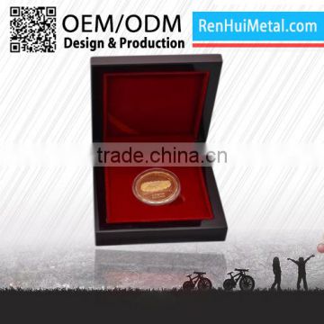 ODM/DEM put souvenir silver coinSolid wood , MDF , Peachwood gift wooden box