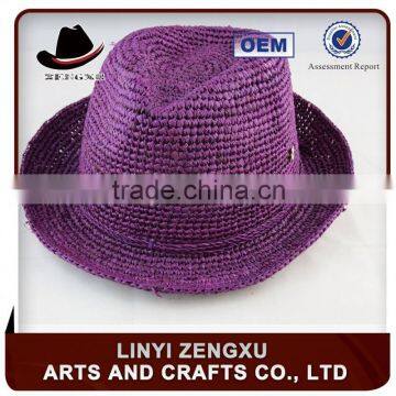 beach straw knitted outdoor fedora hats