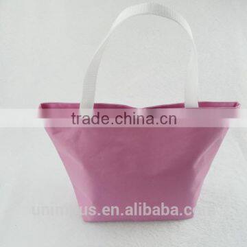 Blue Plain Shopping 600d Polyester Canvas Bag for Custom photo-4