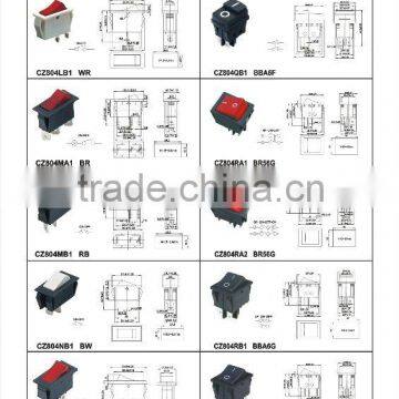 6p On-off-on Cherry Rocker Switch,air Conditioner Cooling Fan Switch photo-6