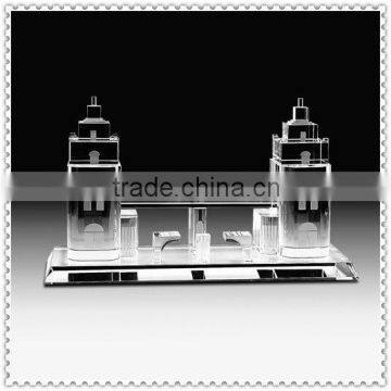 Optical Crystal Handmade Building Model For Business Souvenir