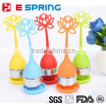 Flower Design Stainless Steel Tea Infuser Silicone Loose Leaf Tea Infuser