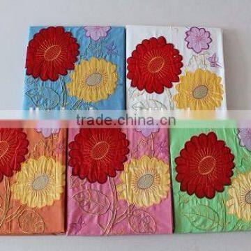 2015 Hot Sales sunflower flower embroidered bedding sheet for Africa market