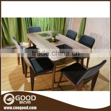 2016 Newest Style Solid Rubber Wood Dining Chair Set