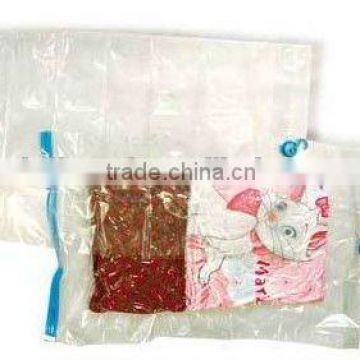 Compressed 75% space OEM hanging vacuum compression bag