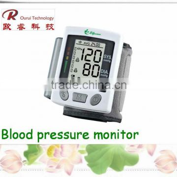 CE approved auto inflate wrist blood pressure monitor