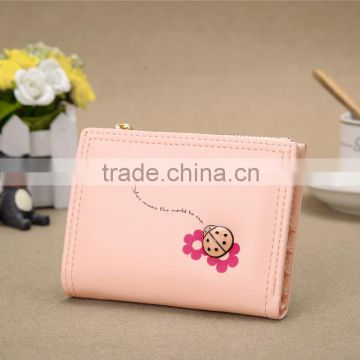 Fashion lady mini wallet zipper wallet woman