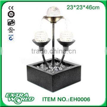 tabletop glass rolling ball fountain for home decoration
