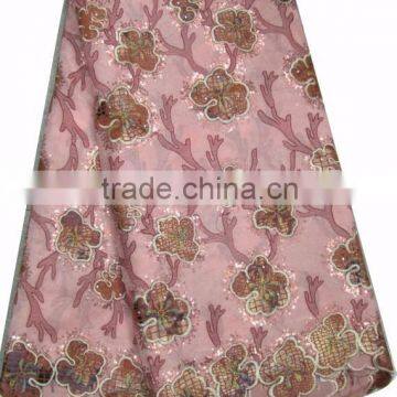 African organza lace with sequins embroidery CL8103-3pink