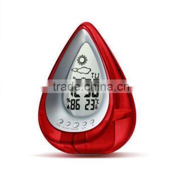 Digital LCD Travel Alarm Clock with Temperature and Day Display-Go Green-Eco Friendly Powered by Water, No Electric or batteries
