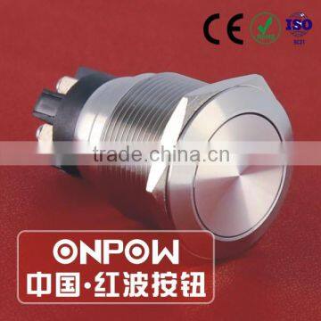 30 Years Industry Leader ONPOW Metal Push Button Switch GQ22-L-11/S Dia. 22mm stainless steel IP65 waterproof CE ROHS