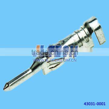 crimp terminal 43031 series male molex wiring connector 43031-0001 with Tin (Sn) Plated Phosphor Bronze Contact 20-24 AWG