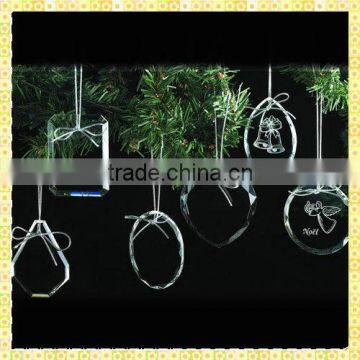 Wholesale Engraved Hanging Glass Ornament For 2014 New Year Decoration