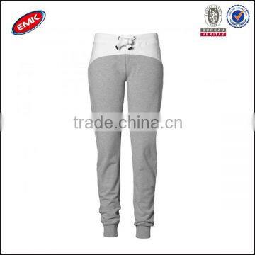 100% cotton high quality colour combination drawstring women's sport pants