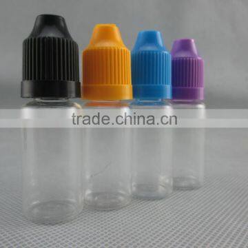 2015 hot sale PET 10ml ejuice bottle with childproof cap