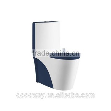 New design colored one piece siphonic toilet