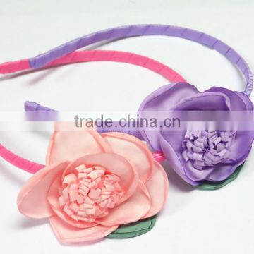 Handmade Headwrap rose flower hairband fabric hair bands