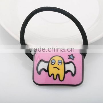 Pink covered plastic hair band baby girls hair decoration Wholesale cartoon printed hair band