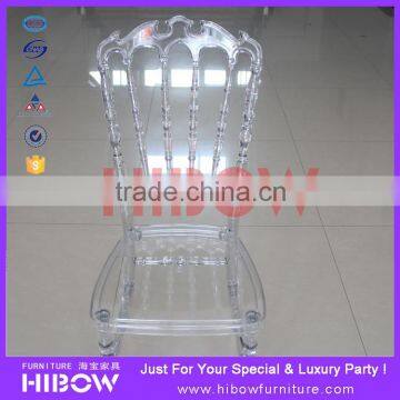 KD durable polycarbonate transparent royal chair for sale