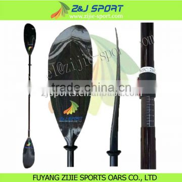 Carbon fiber flat paddle with oval carbon shaft