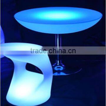 Remote Control Stainless Steel Base Led Lighting Cocktail Table photo-4