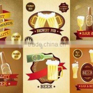 Custom beer bottle print label/beer bottle neck label