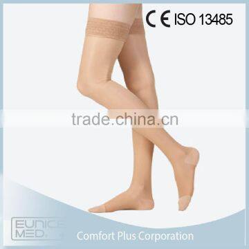 18-21mmHg close toe thigh high compression stocking