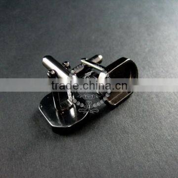 13.5x16.5mm Setting Size Steam Punk Watch Movement Gun Black DIY Base Tray French Cufflink Supplies Cuff Link Findings 1500025 photo-2