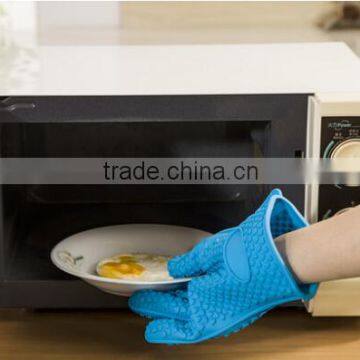 Kitchen heat insulation silicone bbq gloves