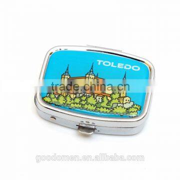 2016 travel portable custom plastic square one day pill box for import