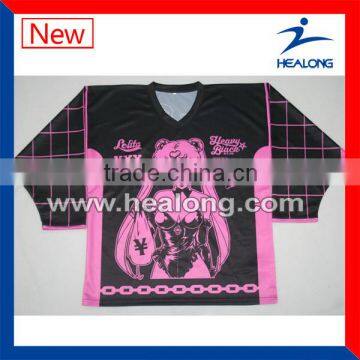 100%polyester custom-made sublimated printing youth Ice hockey jerseys for team