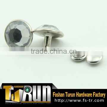 Latest style metal iron steel diamond rivet crystal rivet for jeans