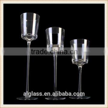 long-stemmed glass candle holder giant wine glass centerpiece