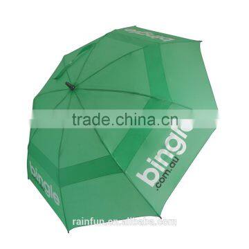 Double layer brand straight automatic windproof golf umbrella