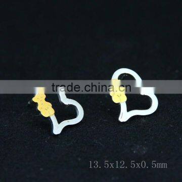Heart Shape Stud Earrings Women Hot Selling High Quality