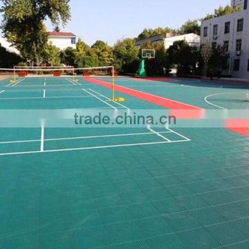 Suspended PP interlocking temporary sports flooring