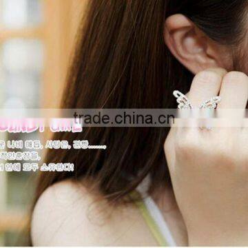 Bulk Popular in World Women Crystal Butterfly Diamante Rings photo-5