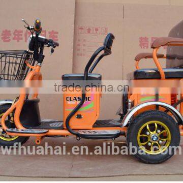 48V 500W 20AH Lead Acid Battery Passenger Seat Mini 3 Wheel Electric Tricycle Scooter