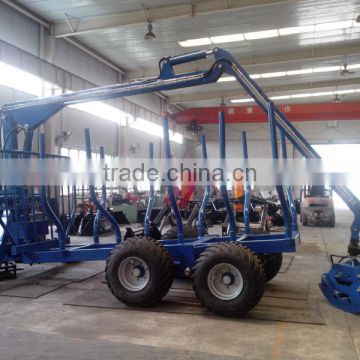 timber trailer with crane