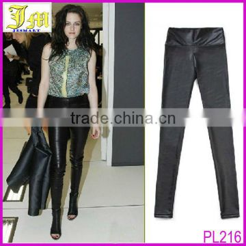 Large Size Hot Womens Girls Sexy Fashion Faux Leather Black Leggings Pencil Pants Trousers Tights