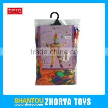 Zhorya Hot selling Halloween Children's performing clothing clown type clothes M,L,XL Size