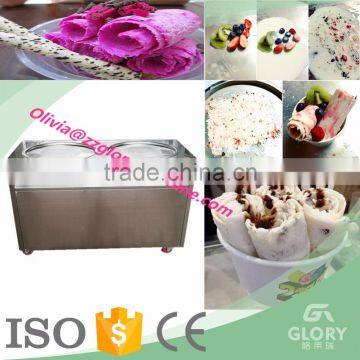 fried ice cream roll machine/double pan fried ice cream machine