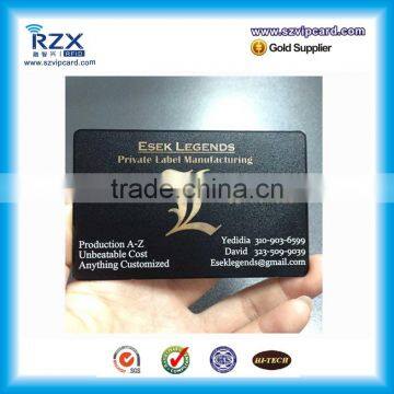 Engraved Black Matt Metal Business Card
