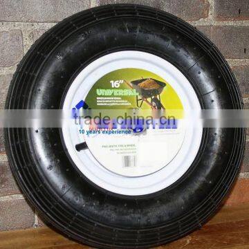 wheelbarrow polyurethane tire fill solid rubber spoke wheels