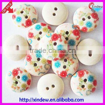 Strawberry Round Printing Wooden Button for Children 24L photo-6