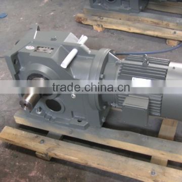 K series helical-bevel 90 degree geared reducer with electric motor