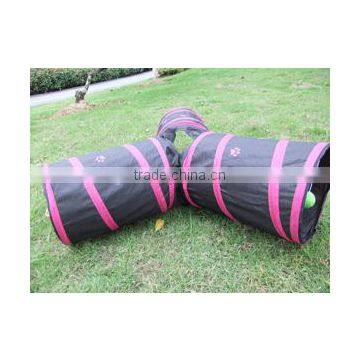 Wholesale Purple Steel Wire Frame Cat Three Tubes Toy Dia 25cm Cat Tunnel photo-3